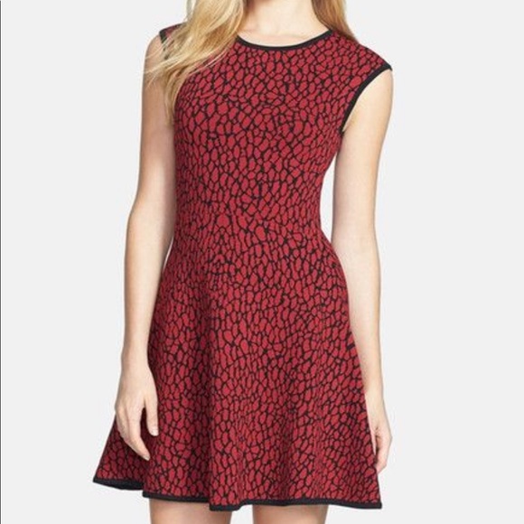 Felicity & Coco Red and Black Cocktail Dress - Picture 2 of 2